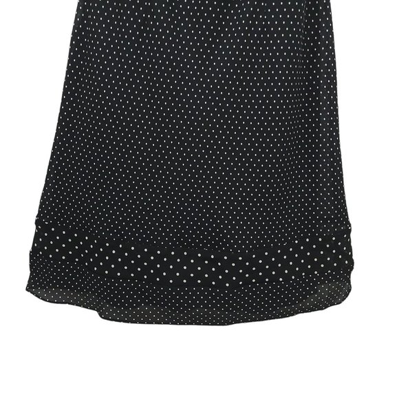 Ann Taylor Loft Black White Polka Dot Dress Size 6 Sleeveless Tied Knot Shoulder - Picture 13 of 13